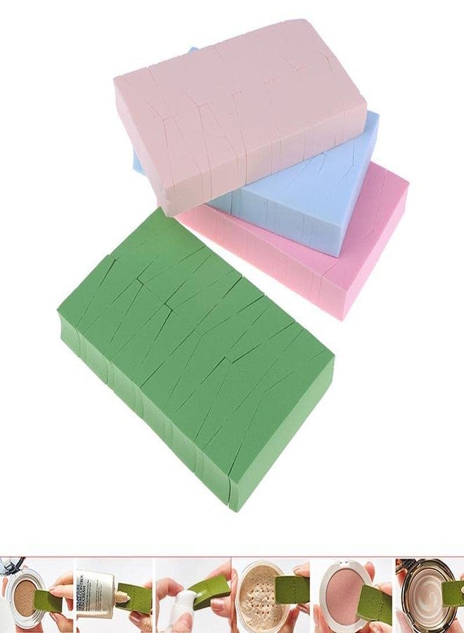 Simxen إسفنجة مكياج سيمكسن لمكياج البودرة مجموعة إسفنجات مثلثة الشكل 24 قطعة إسفنجة مثلثة صغيرة رطبة وجافة نبيذي - Image 3