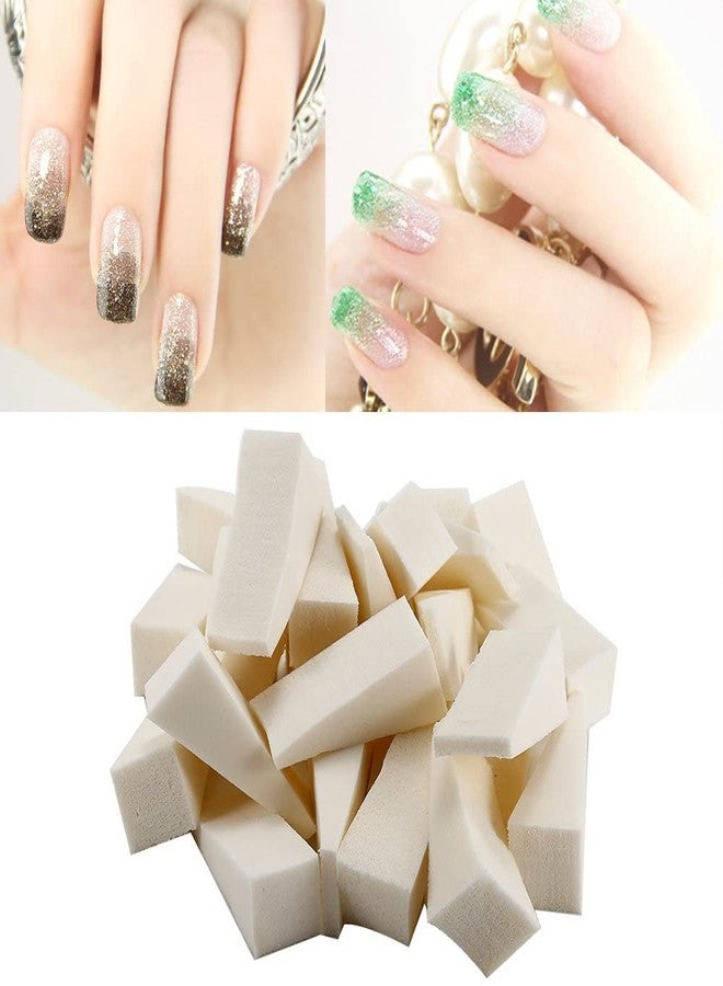 Simxen إسفنجة مكياج سيمكسن لمكياج البودرة مجموعة إسفنجات مثلثة الشكل 24 قطعة إسفنجة مثلثة صغيرة رطبة وجافة نبيذي - Image 4