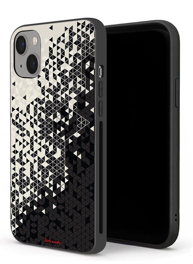 Tolwak Apple iPhone 13 Protective Case Pattern Digital Art Triangle  - Image 1