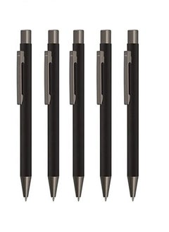 Uma Pack of 5  UMA Retractable Ballpoint Pen Black  - Image 1