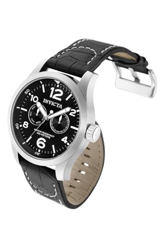 Invicta Men's 0764 I-Force Stainless Steel Watch with Black Leather Band - Image 2