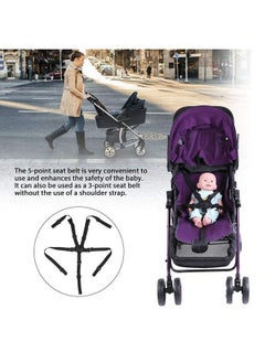 Zerodis Universal Baby 5 Point Harness Belt High Chair Safety Belts Harness Stroller Children Pushchair Rotating Protection Adjustable Shoulder Strap Belts Straps For Pram Accessories(Buckle Type)  - Image 3