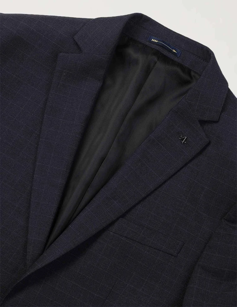 Arrow Dark Blue Tailored Fit Dobby Suit for Men | Best Price UAE