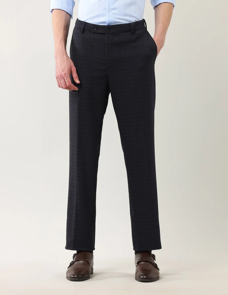 Arrow Dark Blue Tailored Fit Dobby Suit for Men | Best Price UAE
