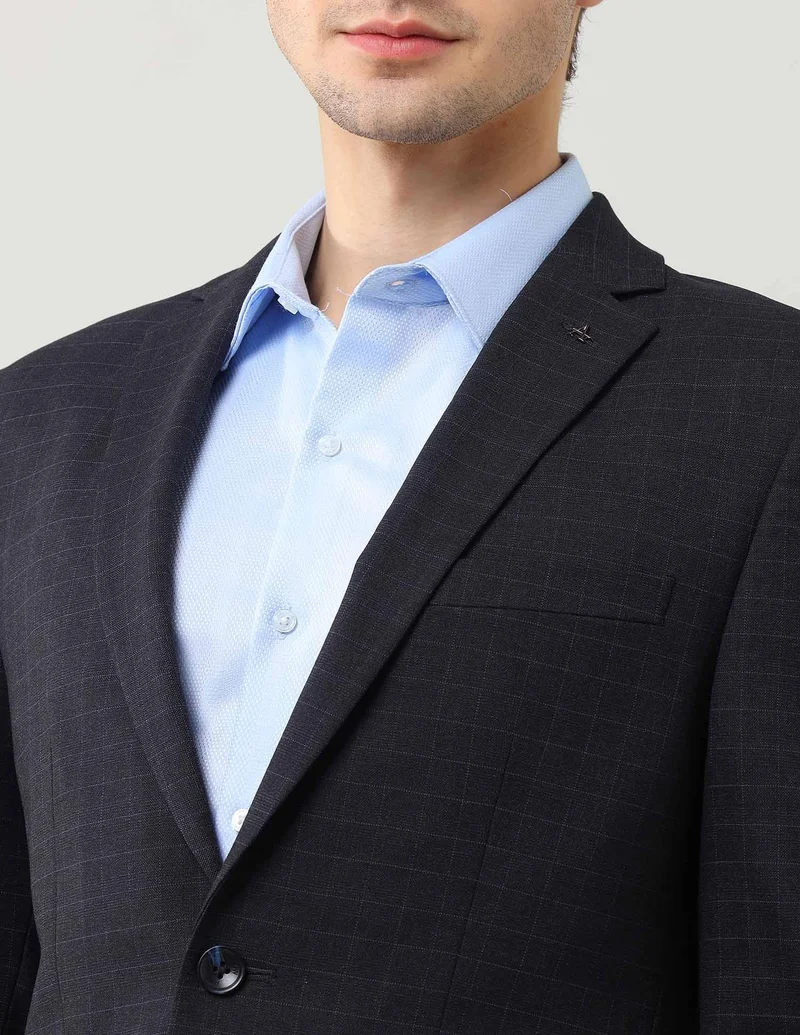 Arrow Dark Blue Tailored Fit Dobby Suit for Men | Best Price UAE