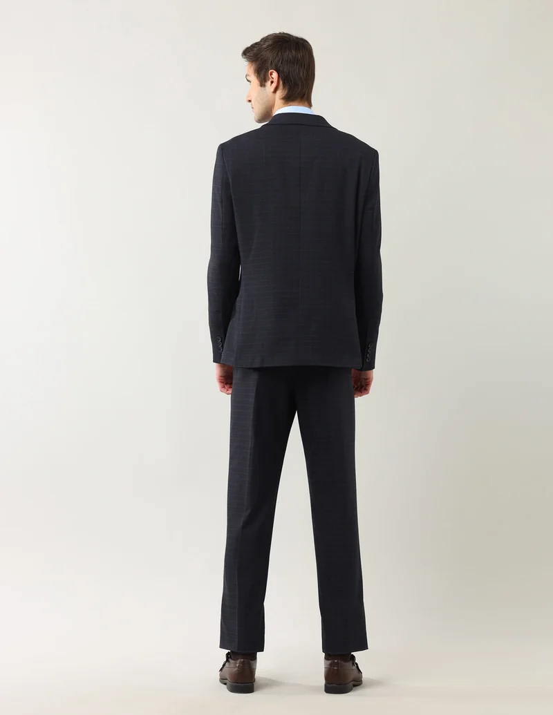Arrow Dark Blue Tailored Fit Dobby Suit for Men | Best Price UAE