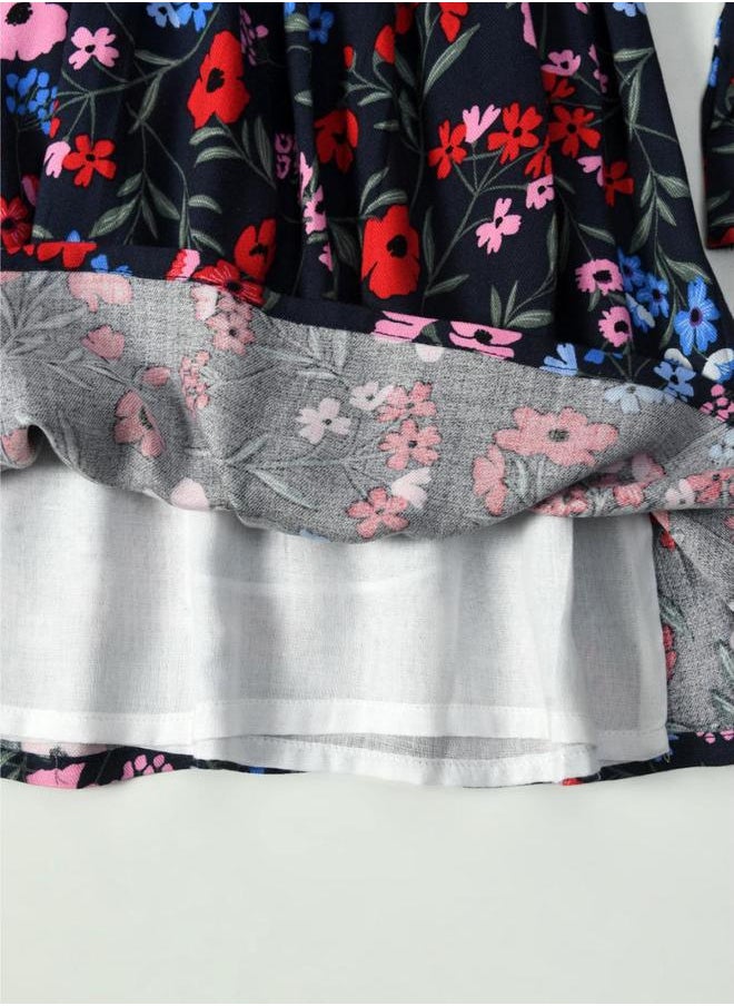 BELLA MODA - All-Over Floral Print Button Detail Dress by Styli - Image 1