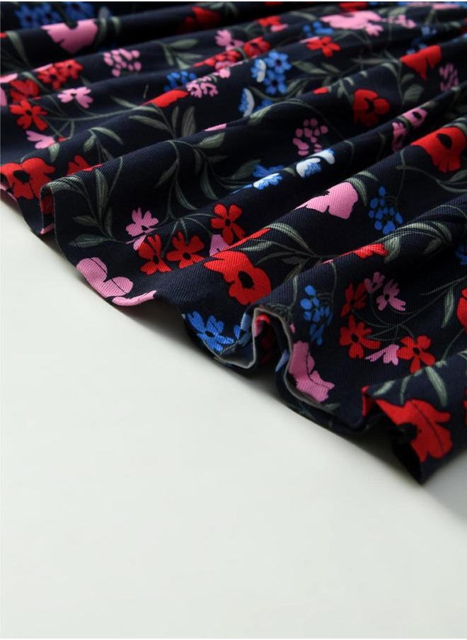 BELLA MODA - All-Over Floral Print Button Detail Dress by Styli - Image 1