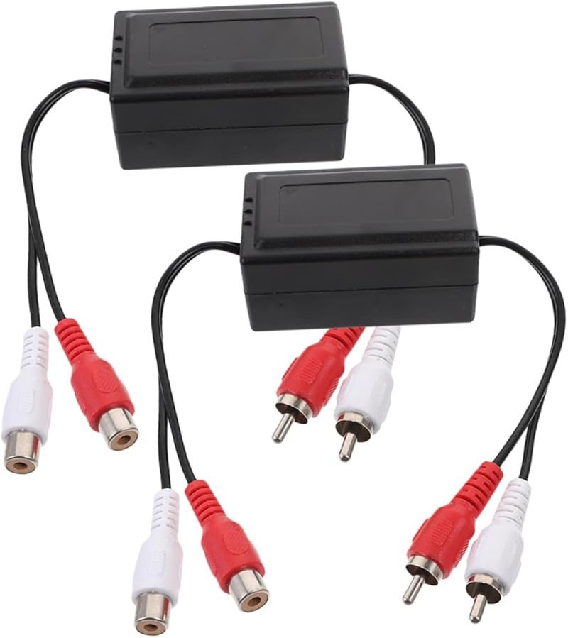 2Pcs Black Car Audio Noise Filter Ground Loop Isolator For Amplifier Stereo System - Image 1