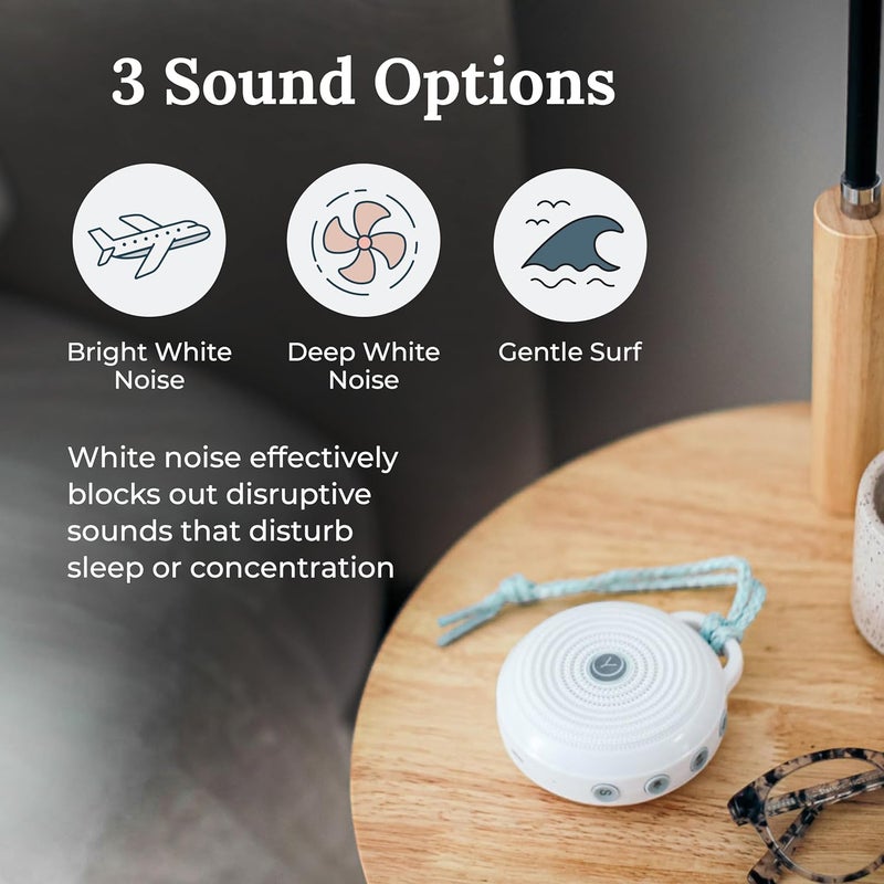 Yogasleep Rohm Portable White Noise Sound Machine, 3 Soothing Natural Sounds with Volume Control, Sleep Therapy For Adults, Kids & Baby, Noise Cancelling for Office Privacy & Meditation, Registry Gift - Image 3