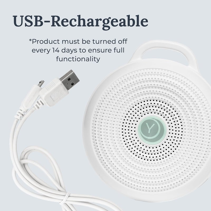 Yogasleep Rohm Portable White Noise Sound Machine, 3 Soothing Natural Sounds with Volume Control, Sleep Therapy For Adults, Kids & Baby, Noise Cancelling for Office Privacy & Meditation, Registry Gift - Image 4