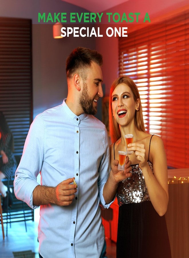 NutriChef 8-Pack Clear Shot Glasses - Heavy Stable Base with Thick Glass - For Hot & Cold Drinks, Whiskey, Vodka, Tequila, Cordial, Spirits, Liquors, & Espressos - Small Bulk 1 Ounce Shotglass - Image 3