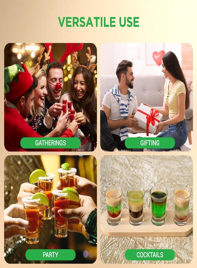 NutriChef 8-Pack Clear Shot Glasses - Heavy Stable Base with Thick Glass - For Hot & Cold Drinks, Whiskey, Vodka, Tequila, Cordial, Spirits, Liquors, & Espressos - Small Bulk 1 Ounce Shotglass - Image 4