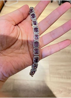 General Small Zircon Inlaid Colored Stone Bracelet  - Image 1