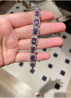 General Small Zircon Inlaid Colored Stone Bracelet  - Image 2