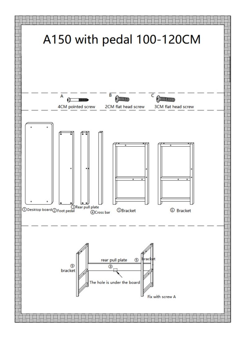 XiuWoo - Computer Study Desk with Bookshelf Large Home Office Desk with Storage and Shelf Industrial Study Writing Drawing Table with Space Saving Design Modern Simple Style Laptop Table 120x45x72cm - Image 1
