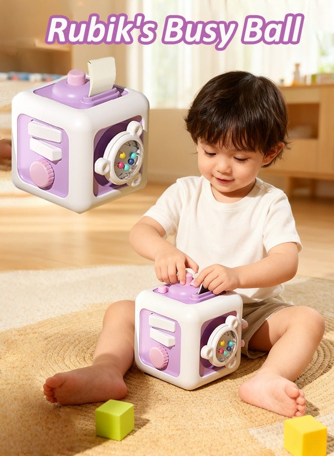 Children's Rubik's Cube Busy Ball Toy Rubik's Cube Busy Ball Montessori Early Education Baby Intelligence Training Hexahedron Busy Box ﻿Suitable for infants aged 6-24 months - Image 1