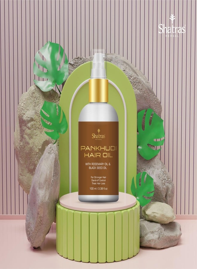 Shatras Natural Pankhudi Rosmary& Black seed oil for long & strong hair, Dandruff control & hair loss, Improve the hair growth and Scalp heath - Image 2