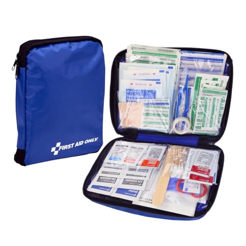 First Aid Only 299 Piece All-Purpose Emergency First Aid Kit for Home, Office, Car, Apartment, Dorm, and Camping, Travel-Friendly Compact Pouch Fits in Backpacks, Suitcases, Cabinets, and Drawers - Image 1