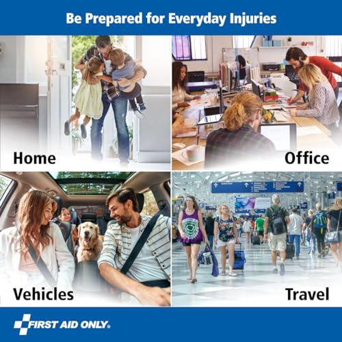 First Aid Only 299 Piece All-Purpose Emergency First Aid Kit for Home, Office, Car, Apartment, Dorm, and Camping, Travel-Friendly Compact Pouch Fits in Backpacks, Suitcases, Cabinets, and Drawers - Image 5