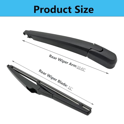DAZOM Rear Wiper Blade Arm Set Replacement for Hyundai Accent Hatchback 2012-2018, Kia Sorento 2011-2014, Kia Rio Hatchback 2011-2017 Back Glass Wipers, Factory OE Style Rear Windshield Wiper Arm & Blade - Image 5