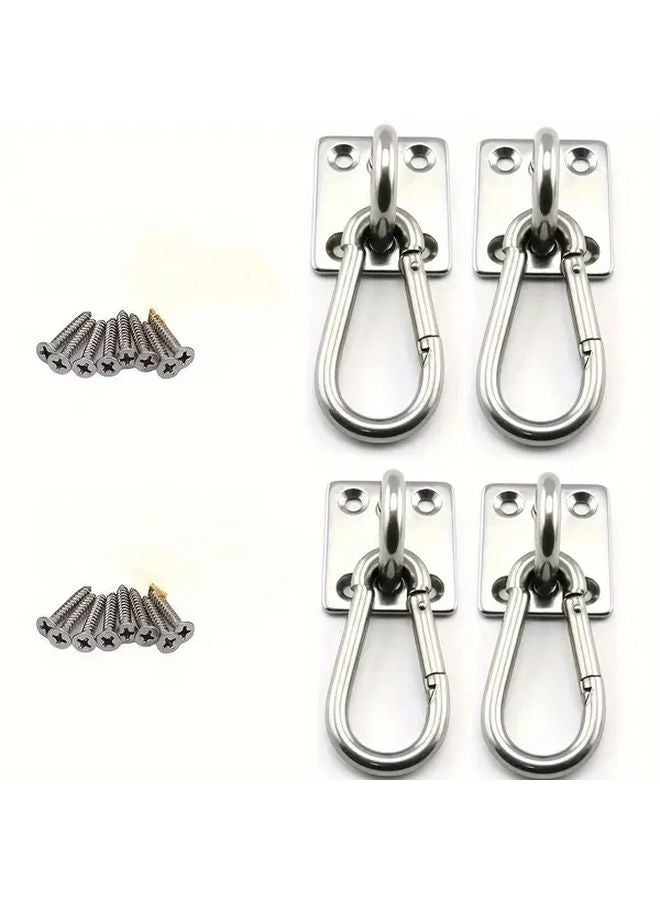 مجموعتان من خطاطيف S الحائطية متينة الشدّ، من الفولاذ المقاوم للصدأ، قوية التحمل، ملحقات الأرجوحة - Image 2