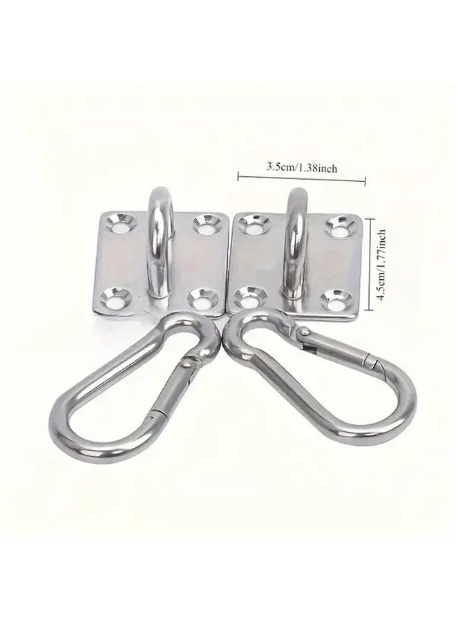 مجموعتان من خطاطيف S الحائطية متينة الشدّ، من الفولاذ المقاوم للصدأ، قوية التحمل، ملحقات الأرجوحة - Image 3