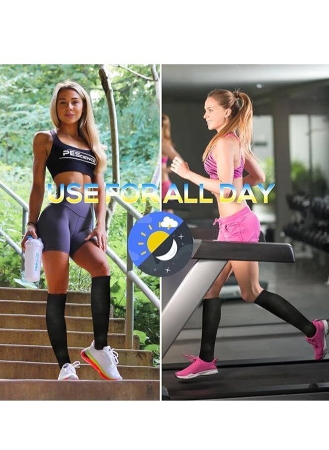 Excefore - Compression Socks for Women, 3 Pairs Circulation 20-30mmHg, Best for Running, Nurses, Pregnant, Sports and Athletic, S/M - Image 1