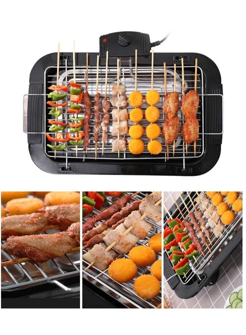 إلترازون Smokeless Indoor/Outdoor Electric Grill Portable Tabletop Grill Kitchen BBQ Grills Adjustable Temperature Control,Removable Water Filled Drip Tray,2000W,Black（EU Plug） - Image 1