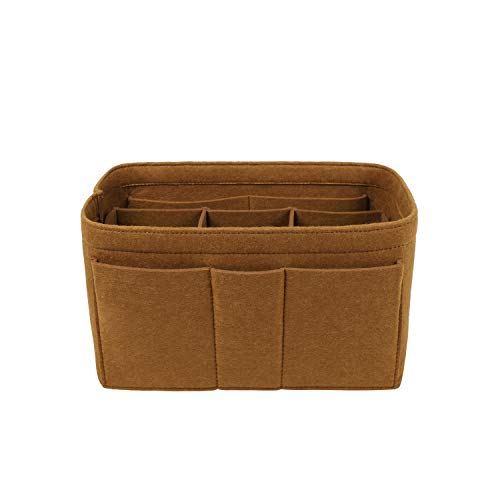 ZTUJO Purse Organizer Insert, Felt Bag Organizer For Handbag Purse Organizer,13 Colors, 6 Size (Small, Light Coffee) - Image 1