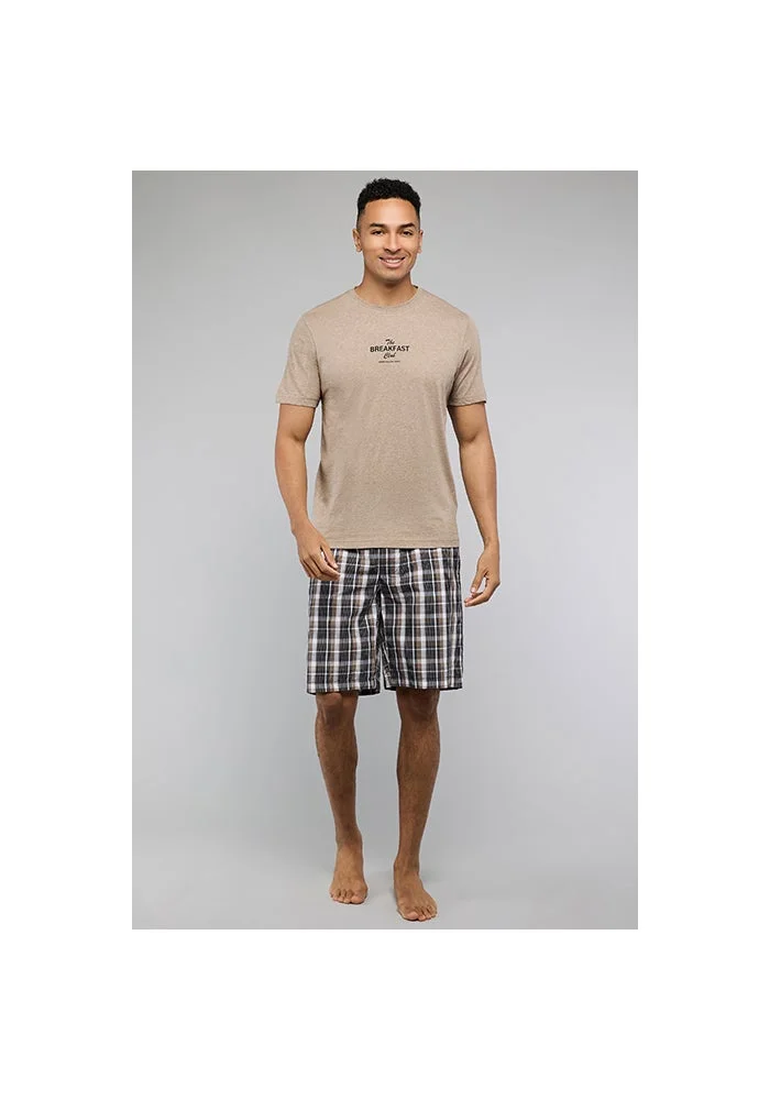 Plaid Shorts Pyjama Set