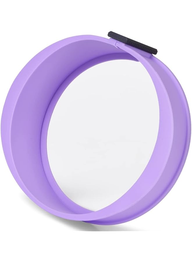 Springform Baking Pan 25cm, Silicone Cheese Cake Molder,Leak-Proof, Removable Ring & Glass Bottom, Great For for Layer Cakes, Bread, Chiffon and Rainbow Cake, Quick Release (Purple)