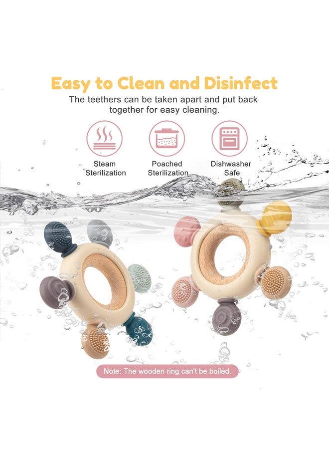 TOHIBEE Baby Teething Toys for 0-6 6-12 Months, BPA Free Baby Teether Sensory Toys for Babies 0 3 6 9 12 18 Months, Newborn Infant Toys Gifts for 1 One Year Old Baby Boys Girls - Image 3