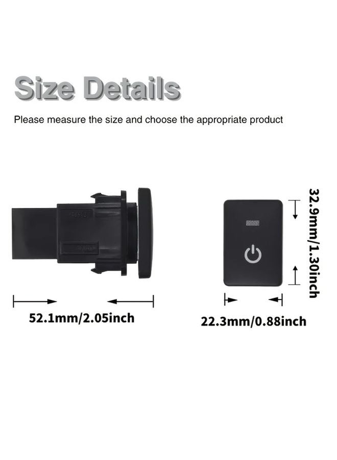 TOYOTA DRL Fog Light Switch Replacement Part Modification Accessory - Image 3