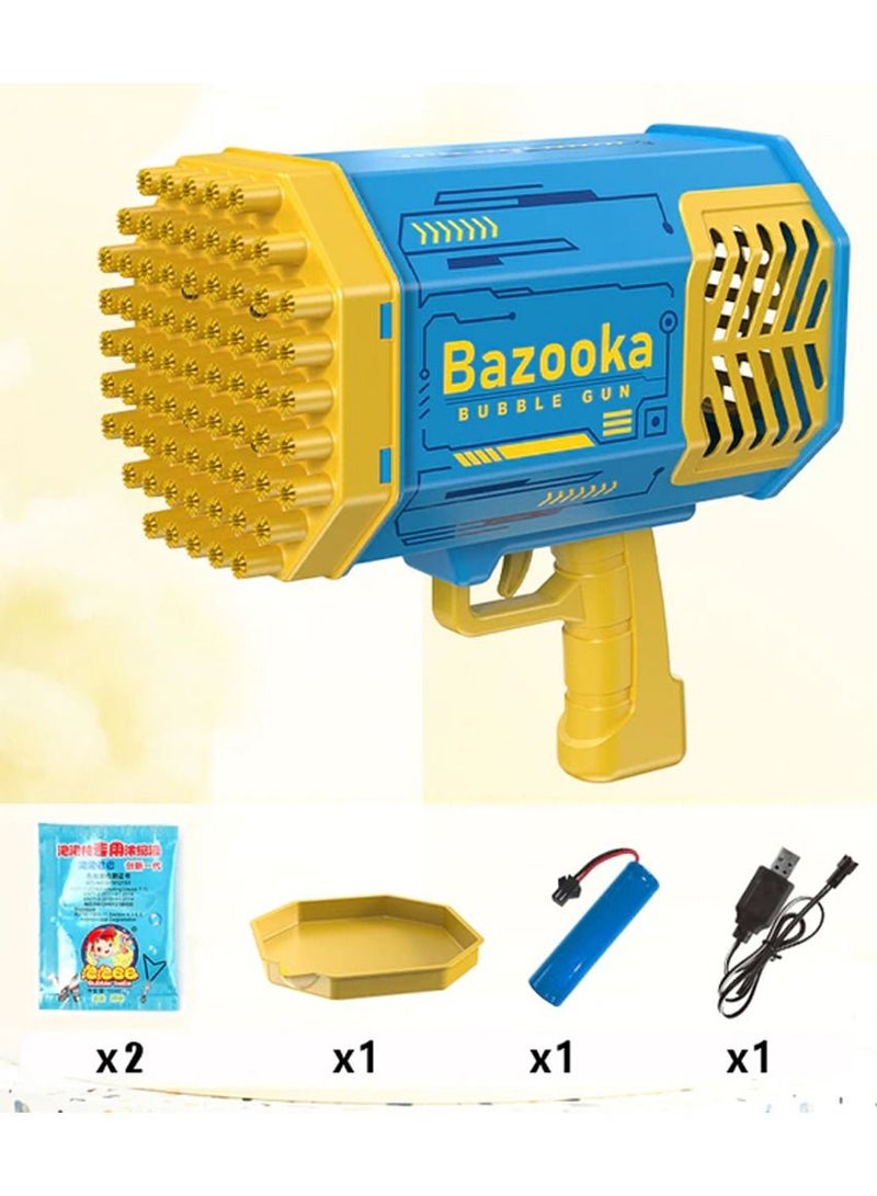 Bazooka 69 Holes Automatic Gatling Bubble Guns Soap Bubble Magic Bubble Kids 2022 New Bathroom Outdoor Toys For Boys Girls Birthday Gift - Image 2