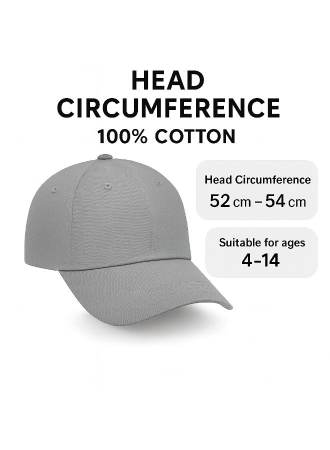 ساراونت قبعة بيسبول للأطفال من مصنوعة من القطن بنسبة 100%، قابلة للتعديل، قبعة ناعمة وقابلة للتنفس مزودة بمشبك معدني، مناسبة لمقاس الرأس 52–54 سم (للأولاد والبنات من عمر 4 إلى 14 سنة) - Image 2