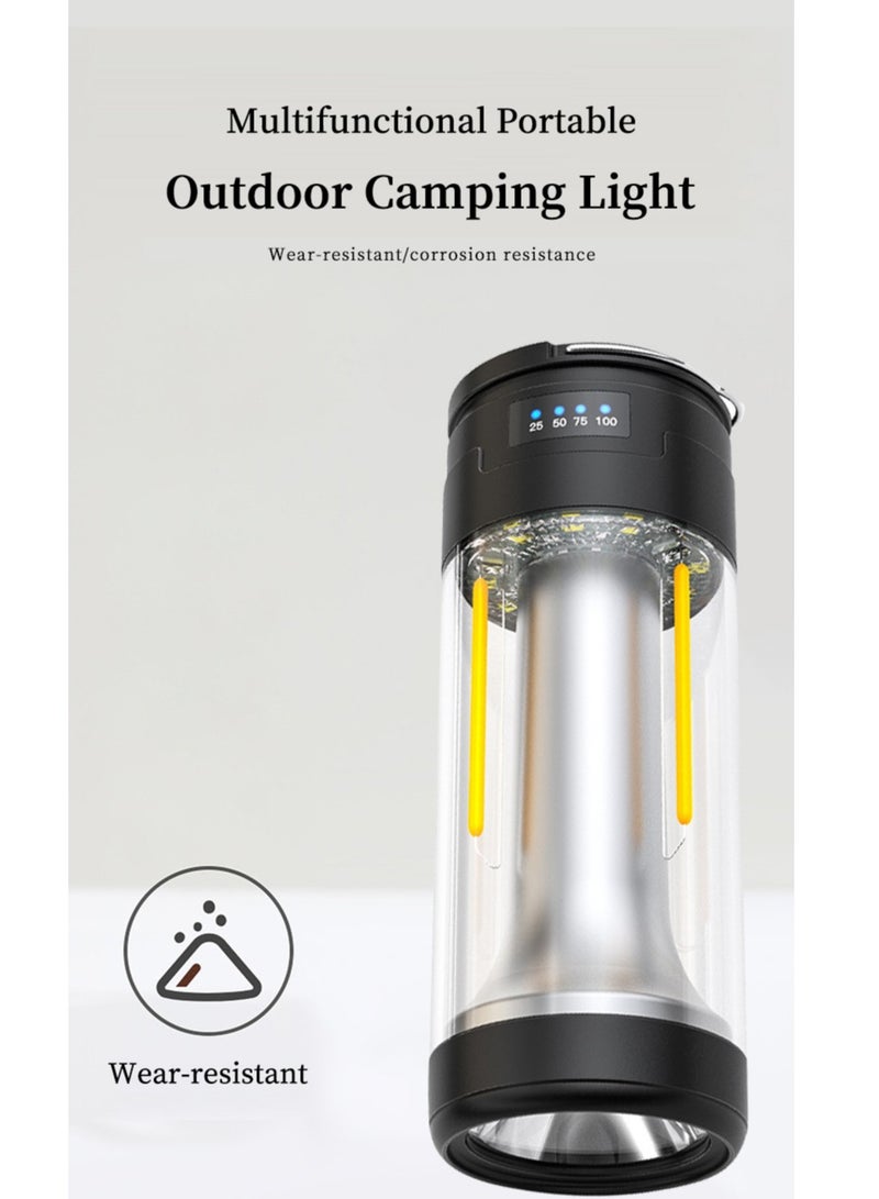 Multifunctional outdoor camping light, rechargeable portable mini compact flashlight for outdoor camping, hiking and fishing  - Image 1