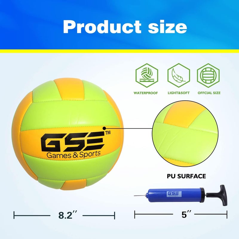 GSE Games & Sports Expert Outdoor Yard Sports Net Game Set for Backyards, Parks, Beach, Lawn. Volleyball Set, Badminton Set OR Volleyball & Badminton Combo Set Available - Image 5