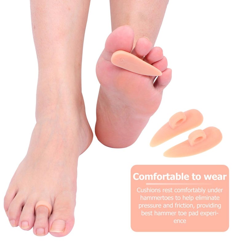 Toe Pad and Bunion Corrector 4pcs Set Skin Color Valgus Straightener and Toe Separator for Foot Care Suitable for Women with Hammertoe and Medical Leg Foot Support - Image 4