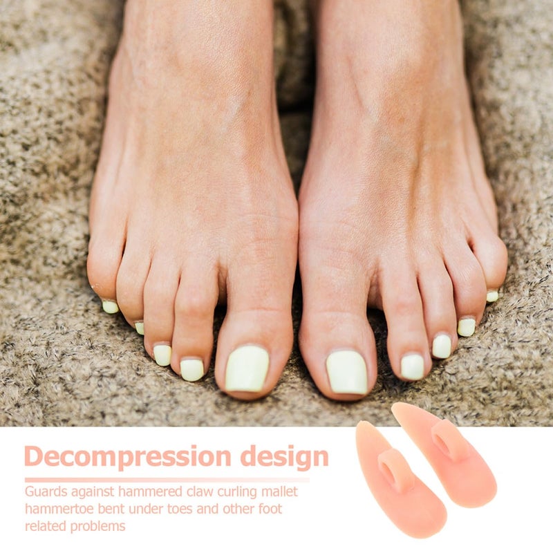 Toe Pad and Bunion Corrector 4pcs Set Skin Color Valgus Straightener and Toe Separator for Foot Care Suitable for Women with Hammertoe and Medical Leg Foot Support - Image 3