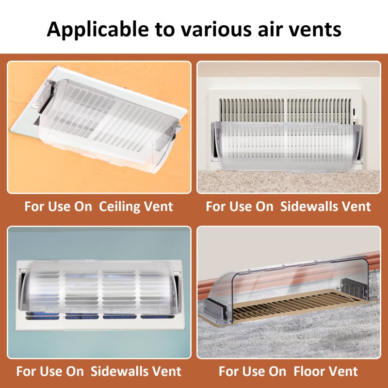 EKOCSIO 2 Pack Air & Heat Deflector for Vents, Sidewalls and Ceiling Registers, Adjustable from 8.5" to 15" - Image 4