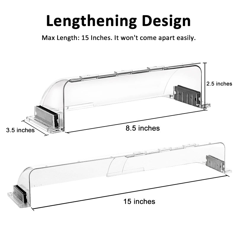 EKOCSIO 2 Pack Air & Heat Deflector for Vents, Sidewalls and Ceiling Registers, Adjustable from 8.5" to 15" - Image 2