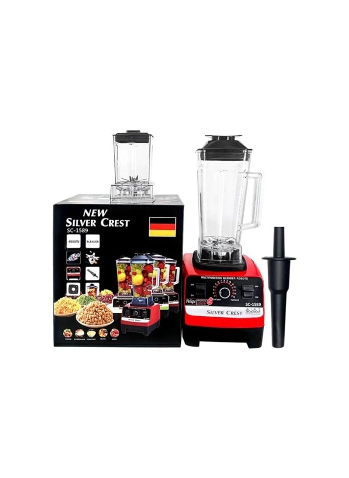 Generic Silver Crust Commercial Grade 4500W Blender – 2-in-1 Juicer, Mixer & Smoothie Maker, Multifunctional Grinder with Stainless Steel Blades, Dishwasher Safe, Heavy Duty High-Powered Kitchen Blender  - Image 1