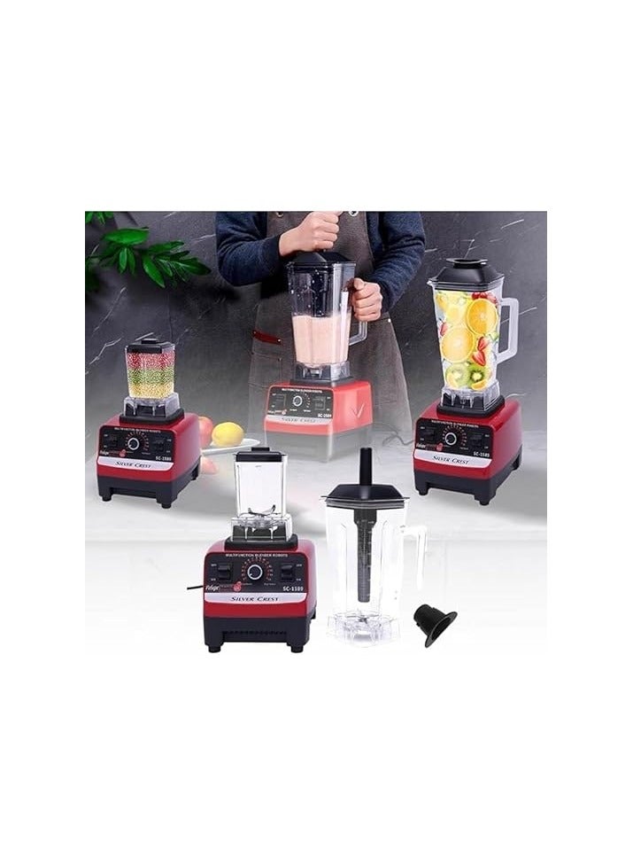 SILVER CREST Silver Crust Commercial Grade  Blender – 2-in-1 Juicer, Mixer & Smoothie Maker, Multifunctional Grinder with Stainless Steel Blades, Dishwasher Safe, Heavy Duty High-Powered Kitchen Blender - Image 4