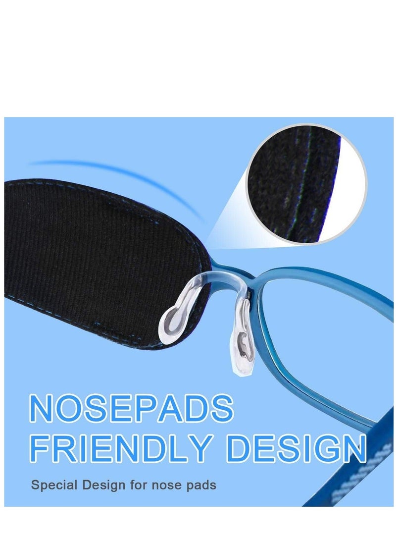 Y&D - 4 Pack Eye Patches for Kids Girls Boys Right Left Patch Glasses Lazy Children Treating Amblyopia Strabismus and After Surgery Full Coverage Blue - Image 1