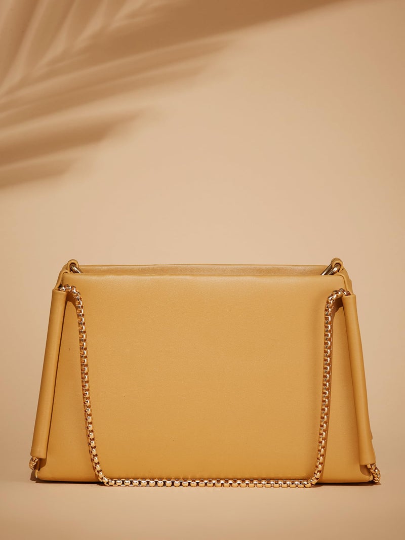 Fargo Vegan Leather Women Bucket Sling Bag | Yellow Color - Image 5