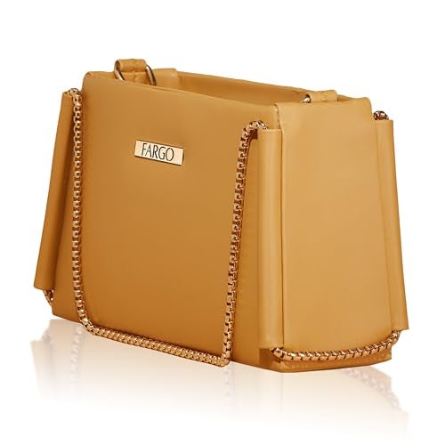 Fargo Vegan Leather Women Bucket Sling Bag | Yellow Color - Image 1