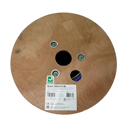 Tripp Lite Cat8 PoE+ Ethernet Cable 1000ft Bulk Spool, Blue, 40 Gbps Copper Network Cable, Line Noise Shielding S/FTP, 22 AWG Four-Pair Solid Core, CMR, 305 Meters, (N226-01K-BL) - Image 2