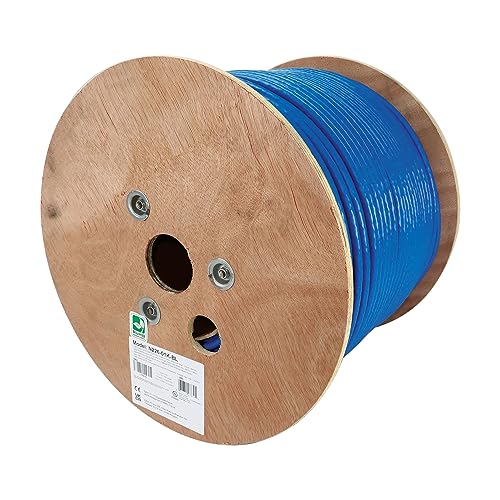 Tripp Lite Cat8 PoE+ Ethernet Cable 1000ft Bulk Spool, Blue, 40 Gbps Copper Network Cable, Line Noise Shielding S/FTP, 22 AWG Four-Pair Solid Core, CMR, 305 Meters, (N226-01K-BL) - Image 1