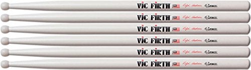Vic Firth Corpsmaster Marching Drum Stick 3Pack SRHN Ralph Hardimon Nylon Tip - Image 1